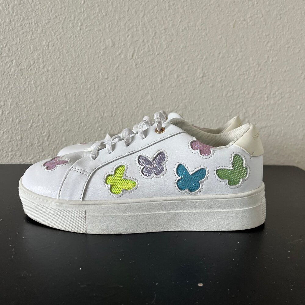 Kurt Geiger Girls Laney Butterfly White Sneakers Shoes Size 3